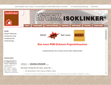 Tablet Screenshot of kranz-isoklinker.de
